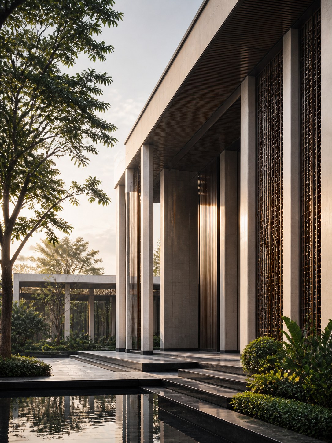 Dongguan civic architecture representing local institutions and court context