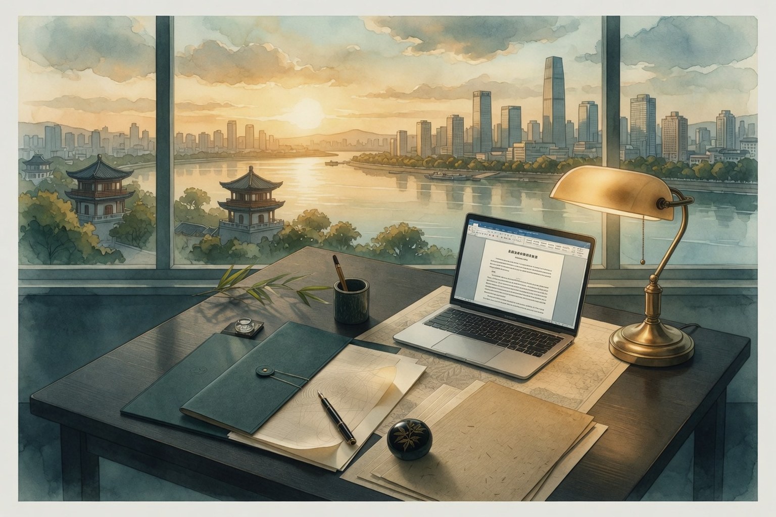Jiangmen matter-preparation desk representing counsel selection and briefing