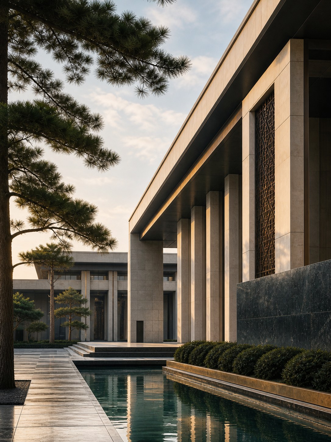 Jinan civic architecture representing local institutions and court context