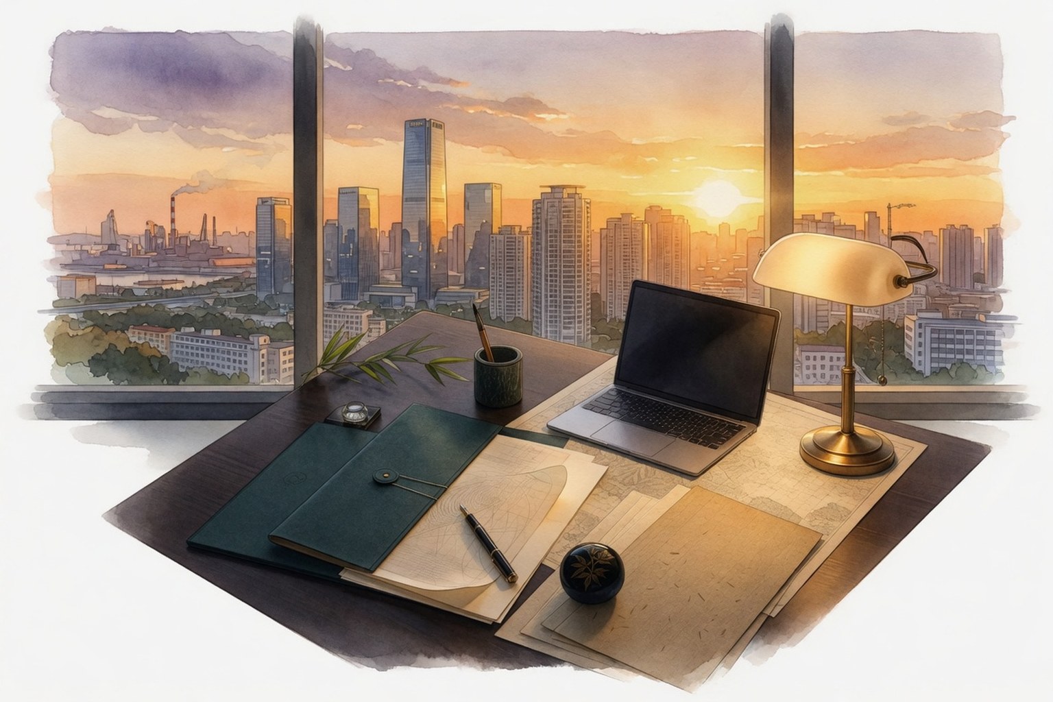 Tangshan matter-preparation desk representing counsel selection and briefing