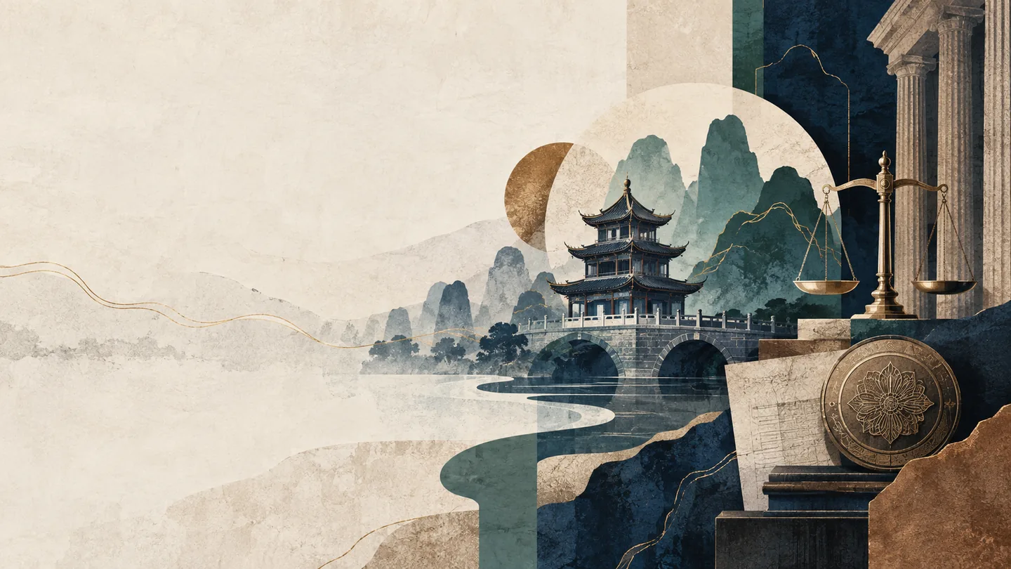 Illustrated Guizhou cityscape