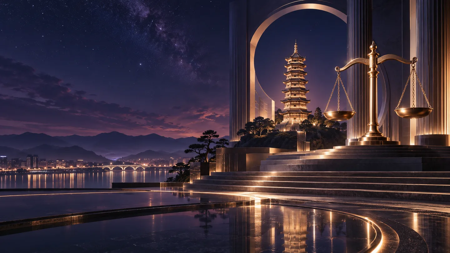 Illustrated Jinhua cityscape