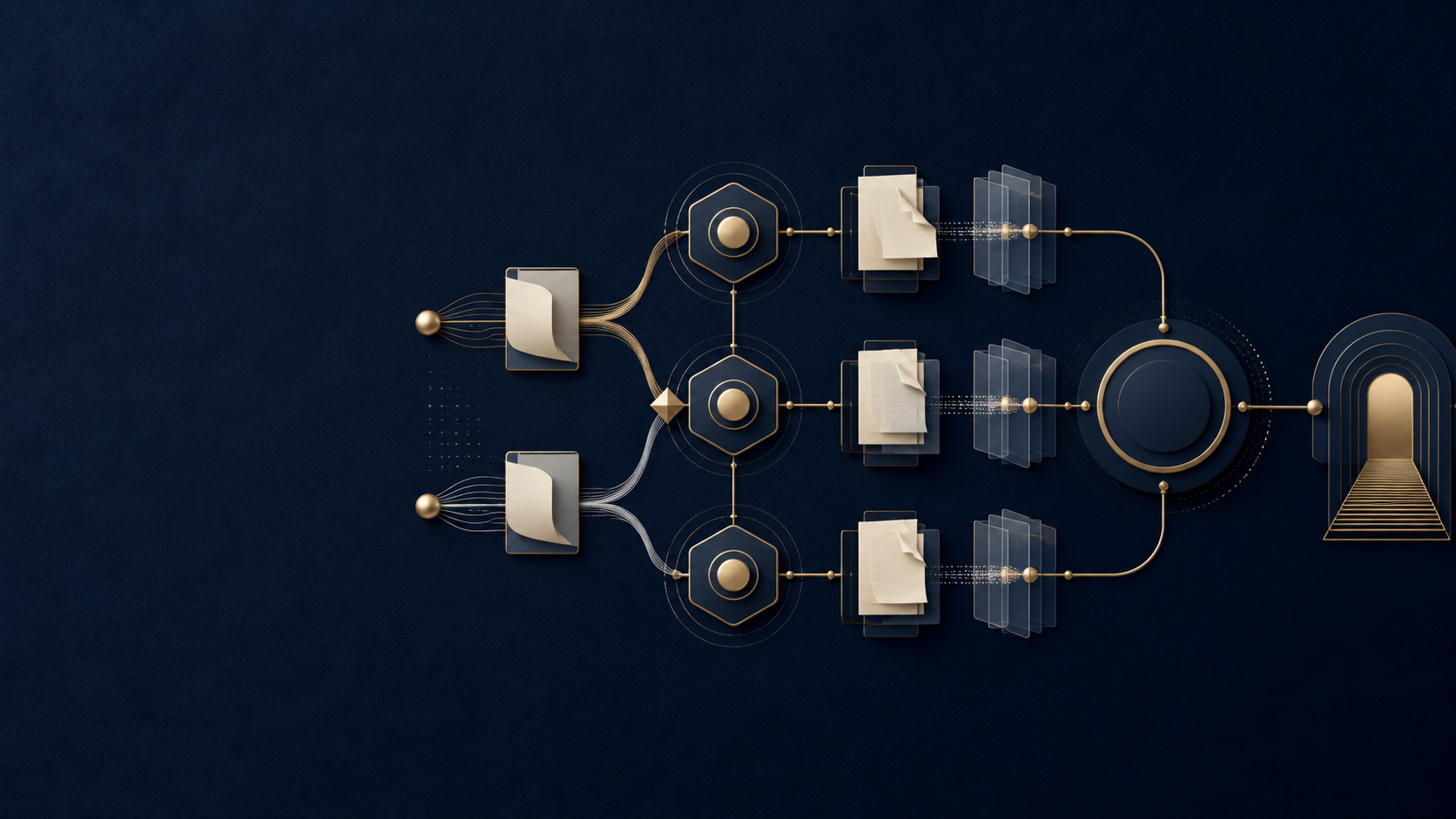 Abstract legal decision ledger for Commercial Arbitration