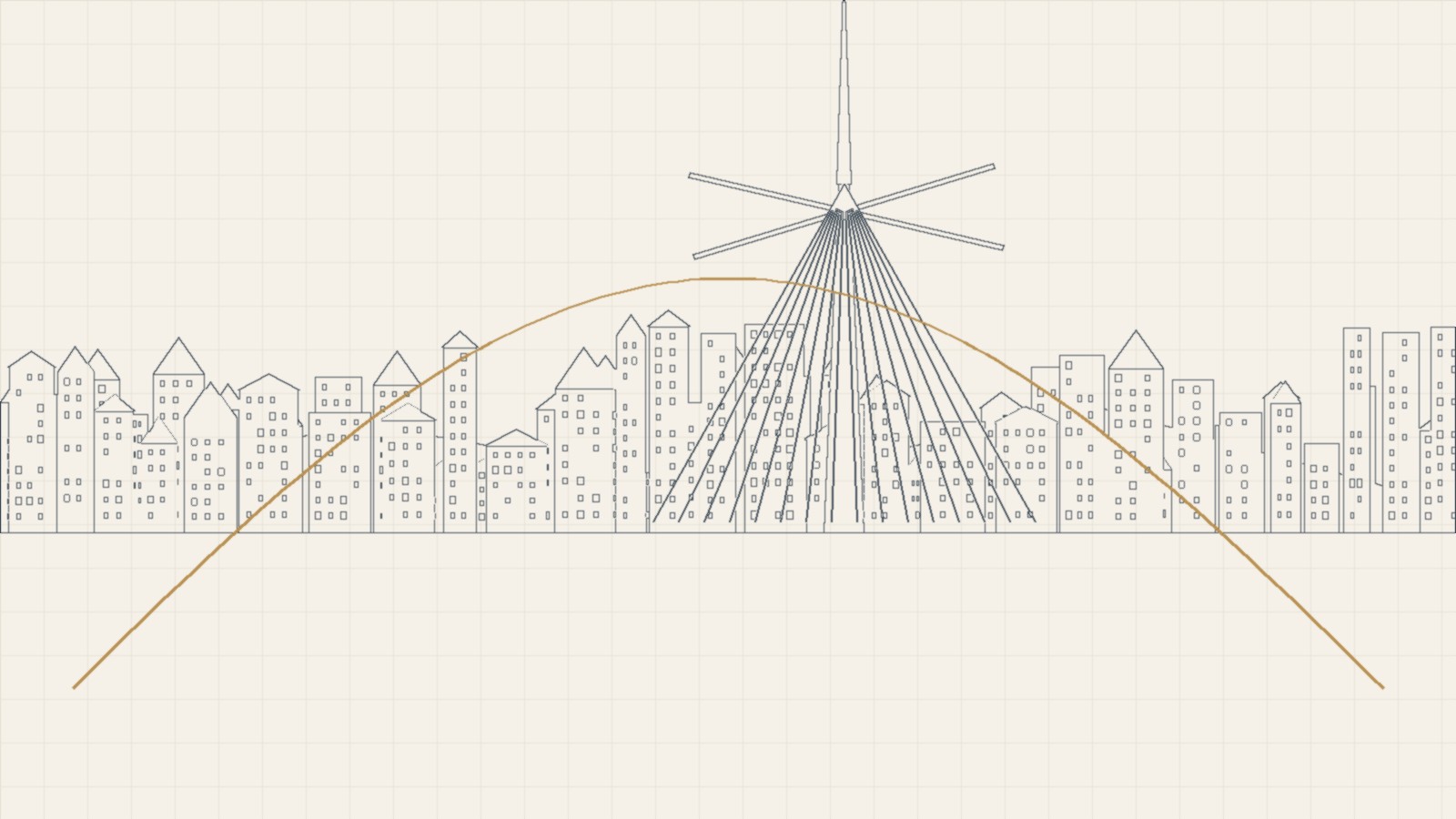 Brazil legal corridor line-art illustration