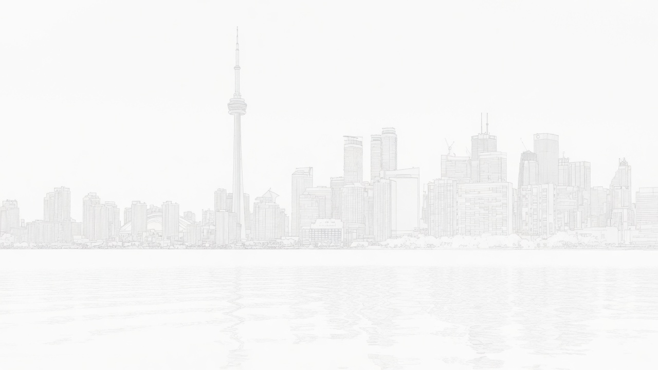 Canada legal corridor line-art illustration