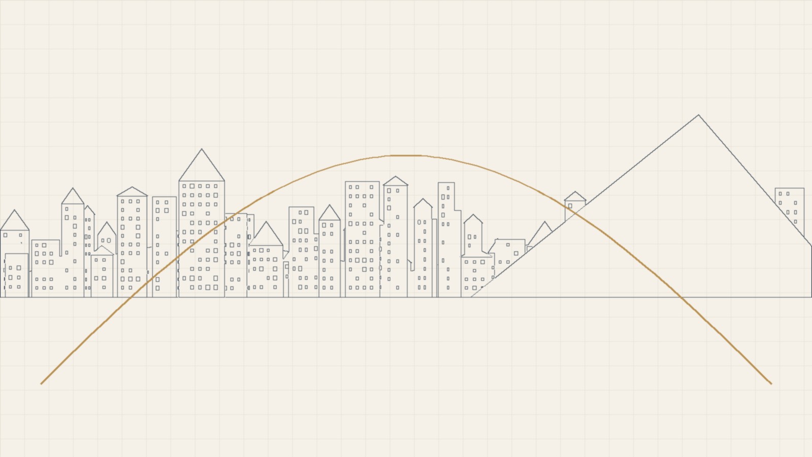 Colombia legal corridor line-art illustration