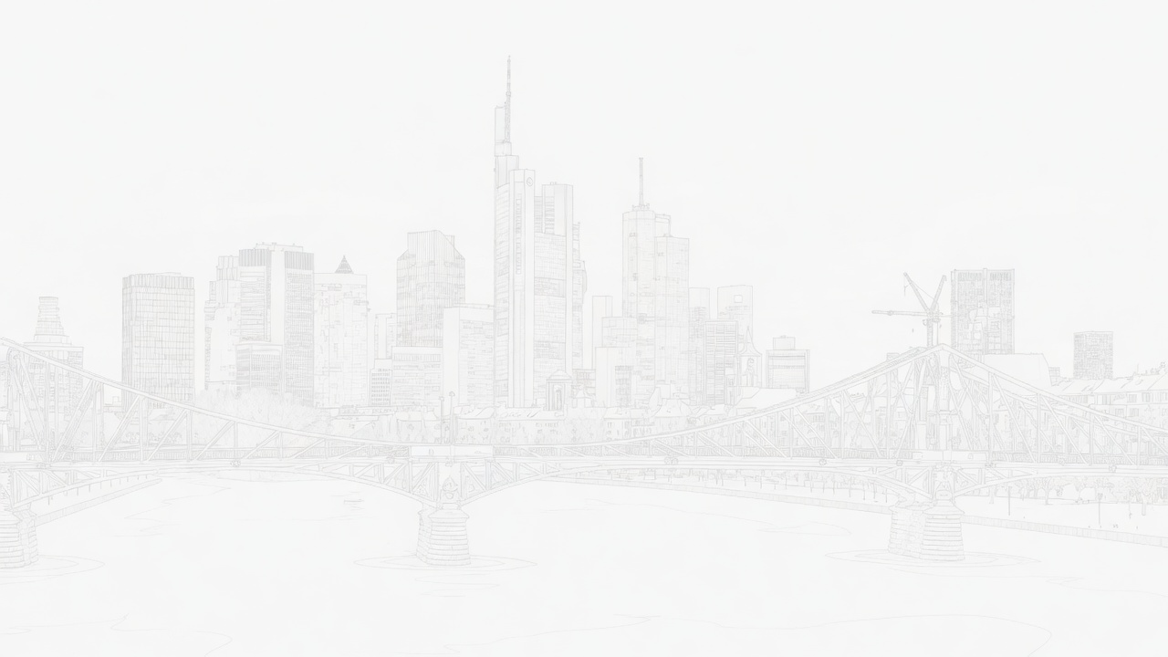 Germany legal corridor line-art illustration