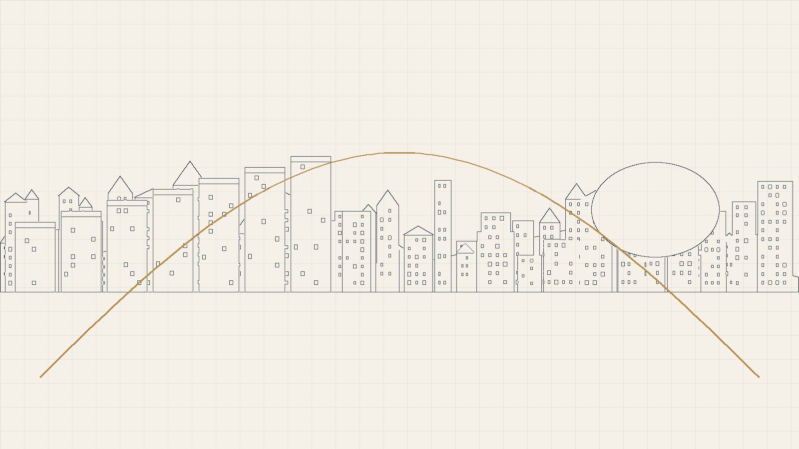 Israel legal corridor line-art illustration