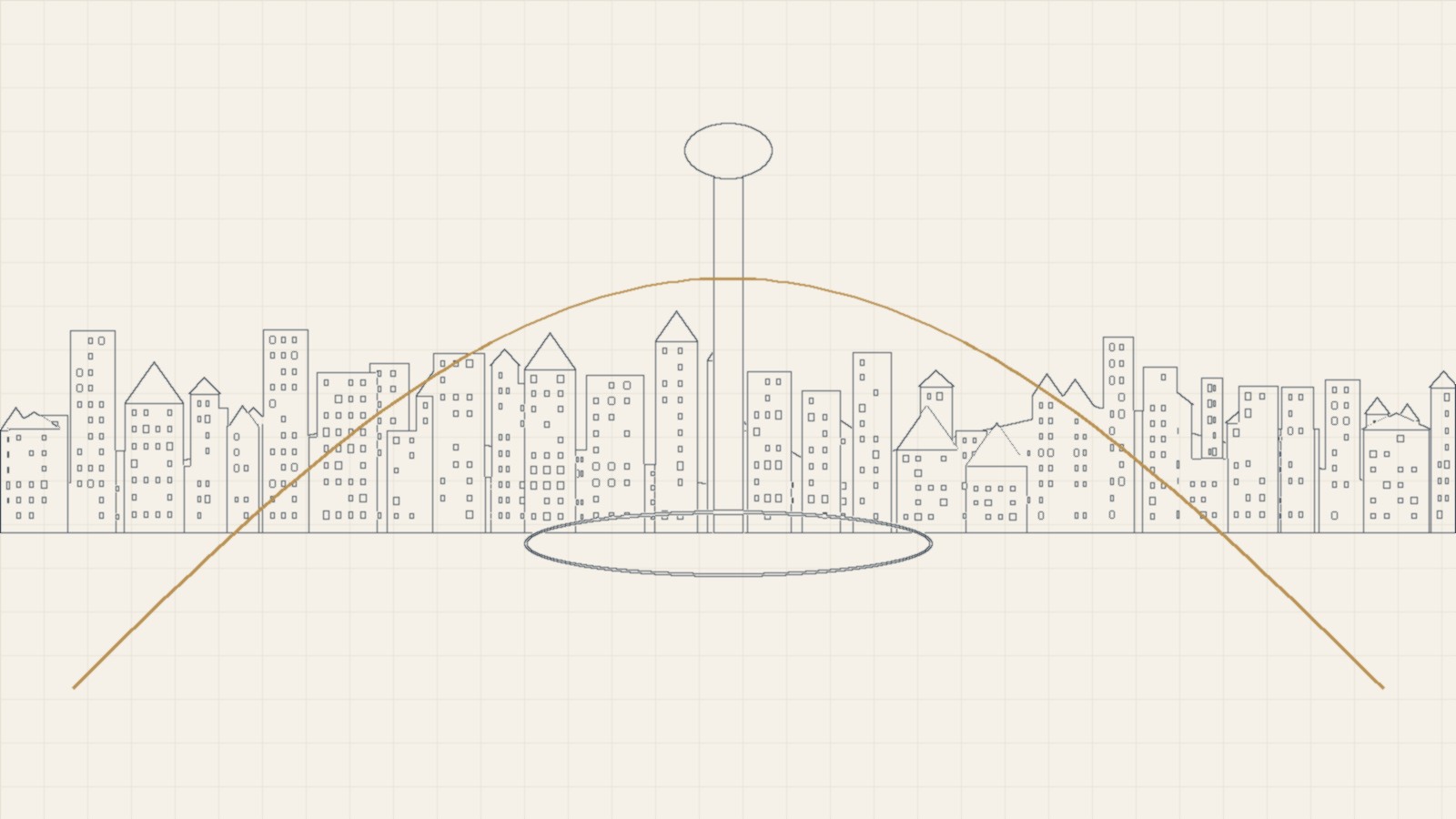 Mexico legal corridor line-art illustration
