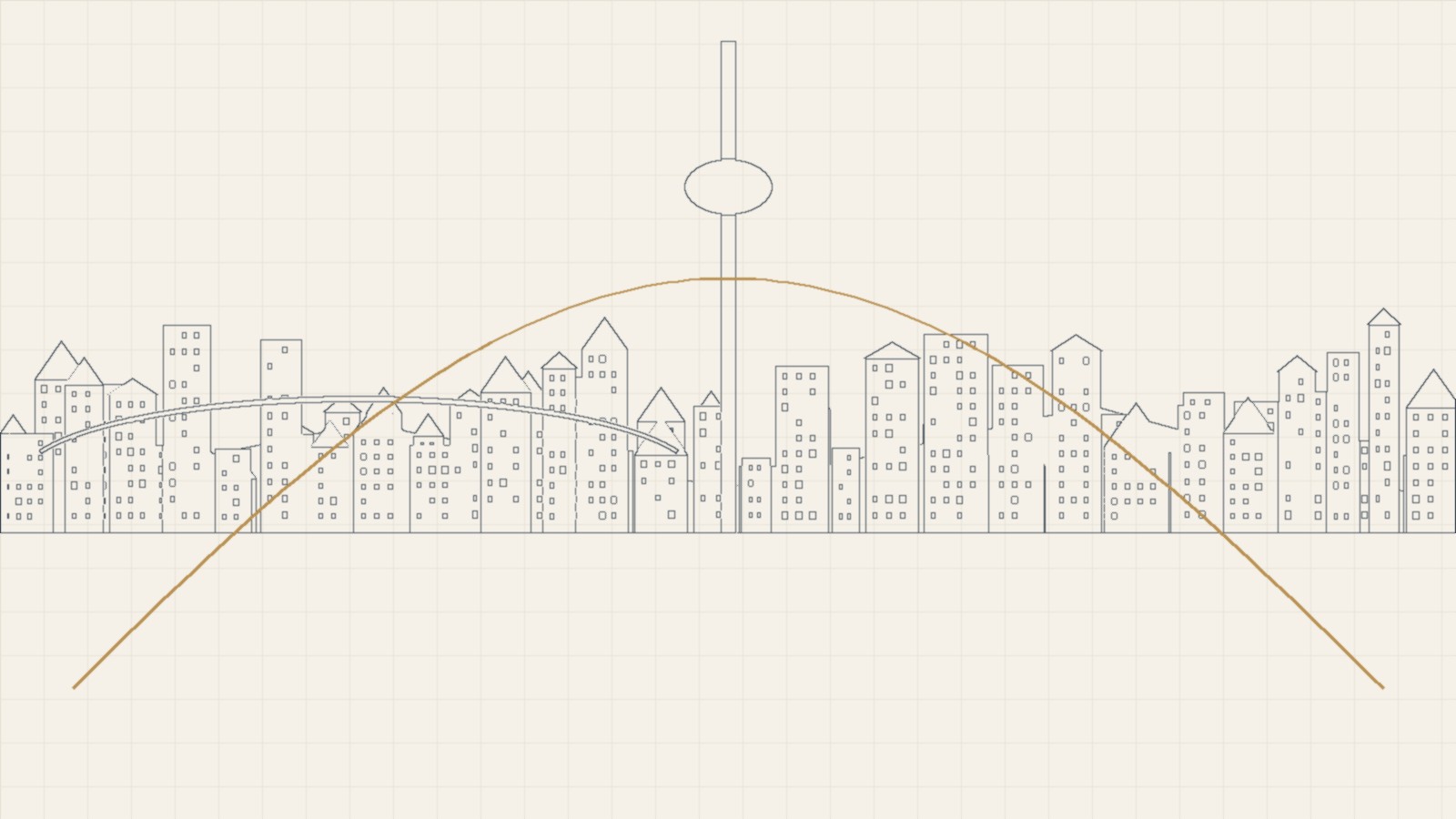 New Zealand legal corridor line-art illustration