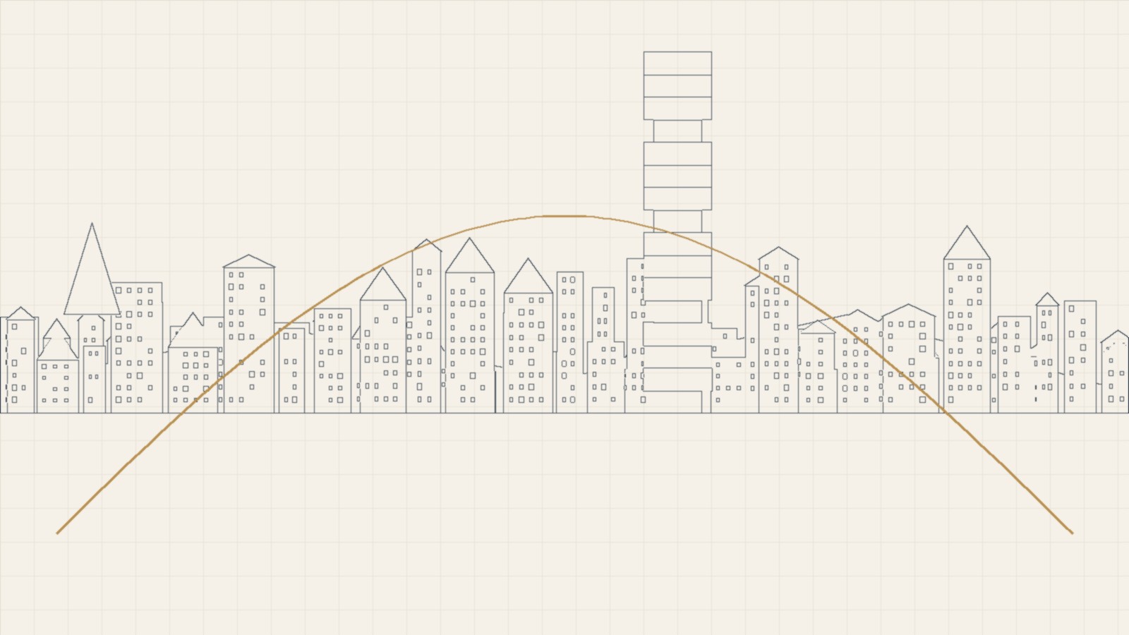 Thailand legal corridor line-art illustration