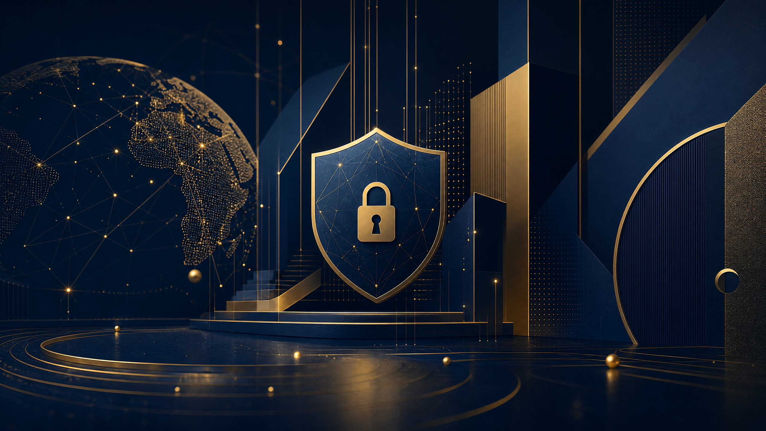 Abstract illustration representing data privacy and PIPL compliance